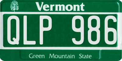 VT license plate QLP986