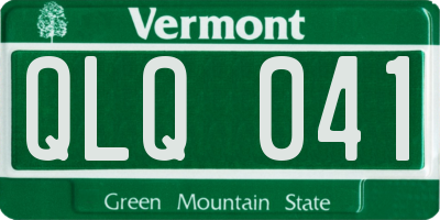 VT license plate QLQ041