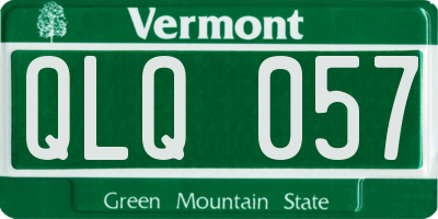 VT license plate QLQ057