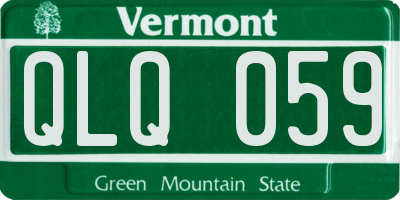 VT license plate QLQ059
