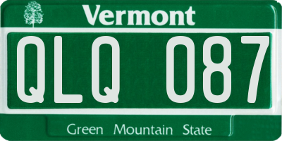 VT license plate QLQ087