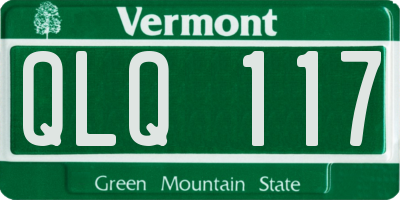 VT license plate QLQ117