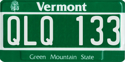 VT license plate QLQ133
