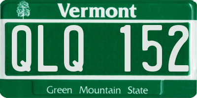 VT license plate QLQ152