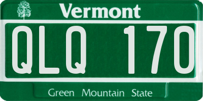 VT license plate QLQ170
