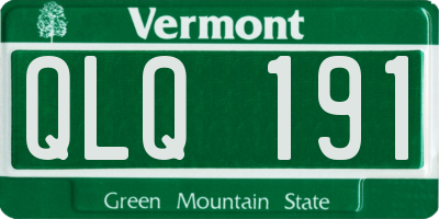 VT license plate QLQ191