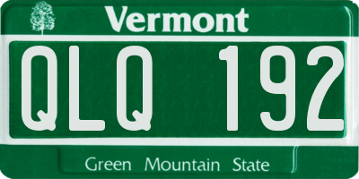 VT license plate QLQ192