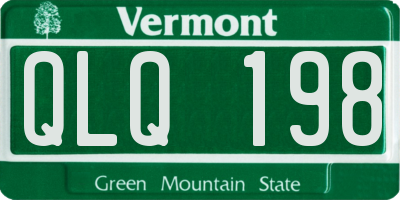 VT license plate QLQ198