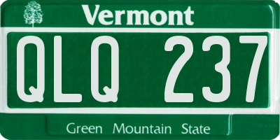 VT license plate QLQ237