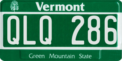 VT license plate QLQ286