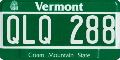 VT license plate QLQ288