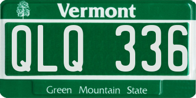 VT license plate QLQ336