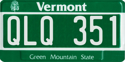 VT license plate QLQ351
