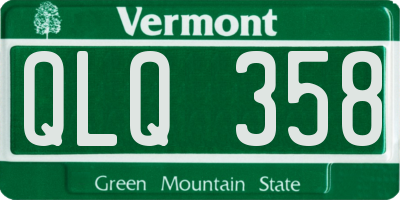 VT license plate QLQ358