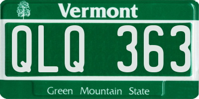 VT license plate QLQ363