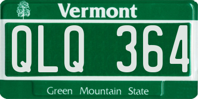 VT license plate QLQ364