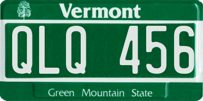 VT license plate QLQ456