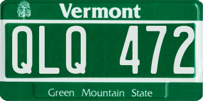 VT license plate QLQ472