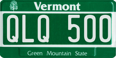 VT license plate QLQ500