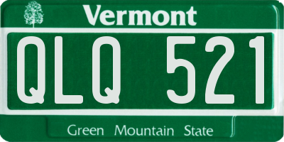 VT license plate QLQ521