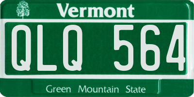 VT license plate QLQ564
