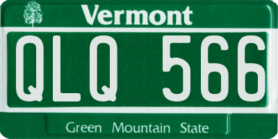 VT license plate QLQ566
