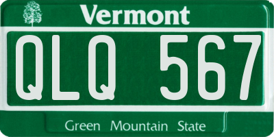 VT license plate QLQ567