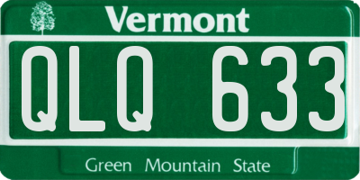 VT license plate QLQ633