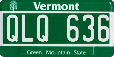 VT license plate QLQ636