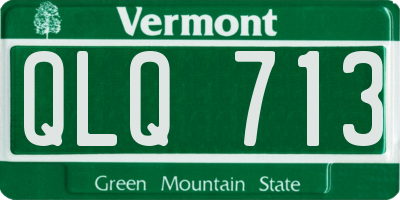 VT license plate QLQ713