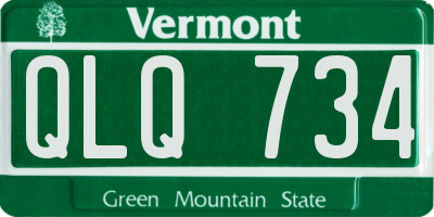 VT license plate QLQ734