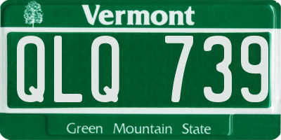 VT license plate QLQ739