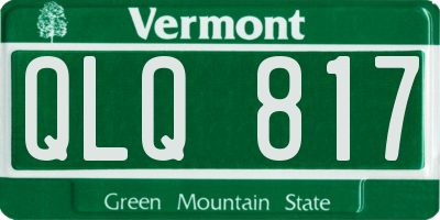 VT license plate QLQ817