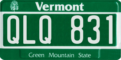 VT license plate QLQ831