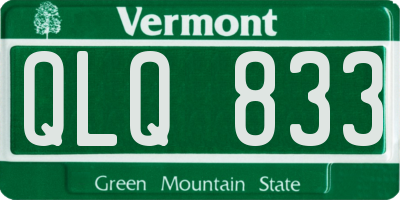 VT license plate QLQ833