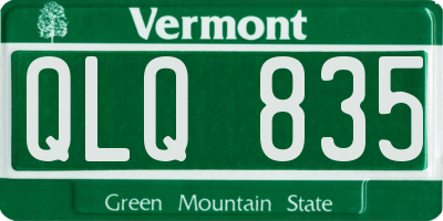VT license plate QLQ835