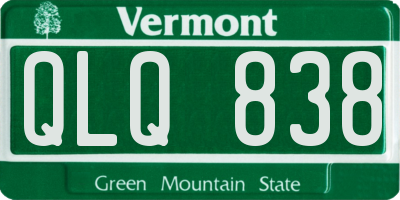 VT license plate QLQ838