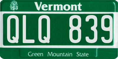 VT license plate QLQ839