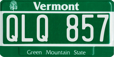 VT license plate QLQ857