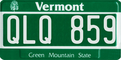 VT license plate QLQ859