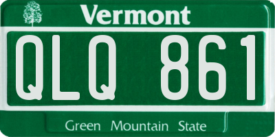 VT license plate QLQ861