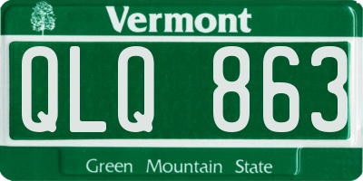 VT license plate QLQ863