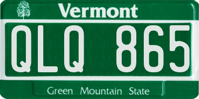 VT license plate QLQ865