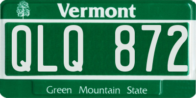 VT license plate QLQ872