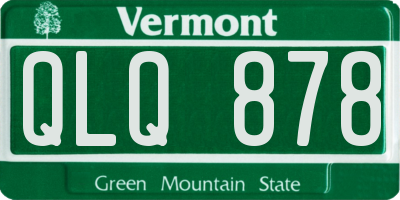 VT license plate QLQ878