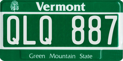 VT license plate QLQ887