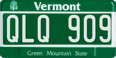 VT license plate QLQ909