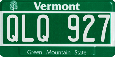 VT license plate QLQ927