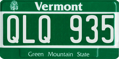 VT license plate QLQ935