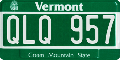 VT license plate QLQ957